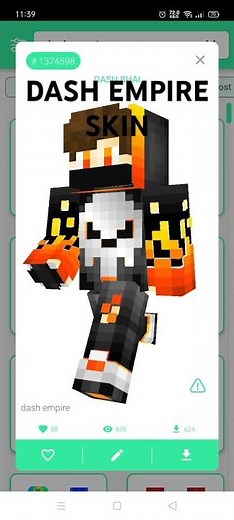 HOW TO DOWNLOAD DASH EMPIRE SKIN #dashempire #minecraftskin #shorts