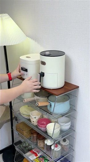 5段で大容量！✨キャスター付きキッチンワゴン🍳📦#キッチンワゴン #キッチン収納 #shorts #cuumy #収納 #home #kitchen #収納ラック