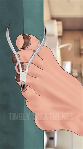 ASMR Toenail Cleaning Animation | Foot Care & Deep Clean Satisfying