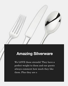 #CrateClassic: With more than 1,000 reviews and a 5-star rating, our Caesna flatware has been a favorite for seven years running. We hope this classically styled flatware will see you through many family dinners, celebrations and even just Tuesday night takeout. (By the way, we go with CASE-na pronunciation.) Shop flatware classics at the link below. bit.ly/2ZGRFpZ #CrateStyle | Crate and Barrel