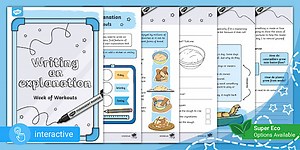 Writing an Explanation Week of Workouts (Ages 5 - 7)