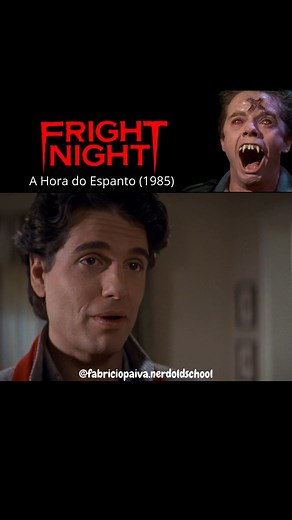 🎬 Título: A Hora do Espanto / Fright Night 📅 Ano de lançamento: 1985 🌍 País de origem: Estados Unidos ⏳ Duração: 106 minutos 🎭 Gênero: Terror, Comédia, Vampiros 🎥 Direção: Tom Holland ✍️ Roteiro: Tom Holland 🎬 Produção: Herb Jaffe 📸 Fotografia: Jan Kiesser 🎶 Trilha sonora: Brad Fiedel 🏛️ Estúdio: Columbia Pictures 📦 Distribuidora: Columbia Pictures 💰 Orçamento: US$ 9 milhões 💵 Receita mundial: US$ 24,9 milhões ⭐ Elenco principal: Chris Sarandon – Jerry Dandrige William Ragsdale – Cha