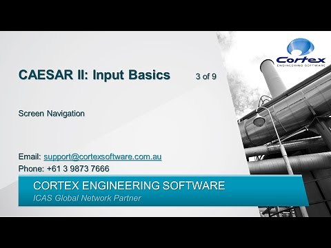 Caesar II Input Basics 3 of 9