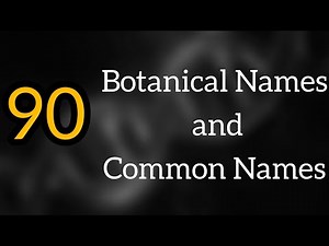 Botanical Names and Common Names | Scientific names of plants