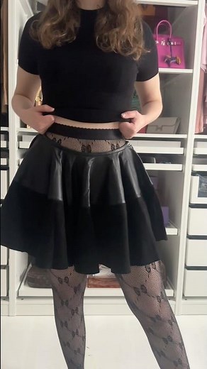 🖤How to style a leather skirt🖤#guccitights #leatherskirt #lederrock #howtostylevideo #grwmoutfit