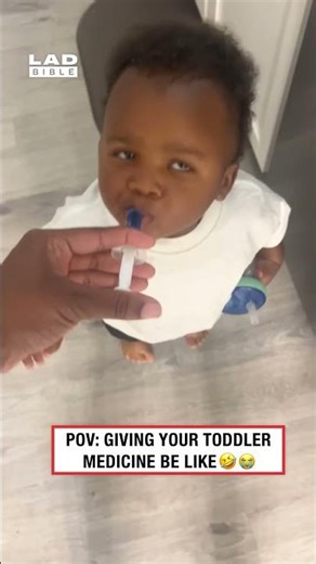 Giving your toddler medicine be like... 🤣 (🎥: Collab)