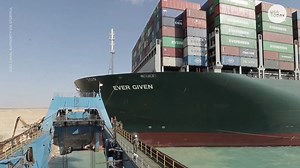 Ever Given container ship is partially re-floated after being stuck in the Suez Canal