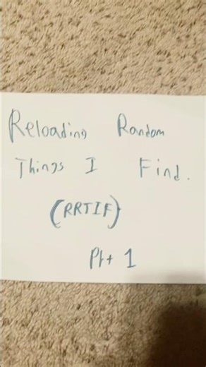 Reloading Random Items