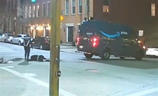 Amazon delivery driver runs over woman and flees after looking at her