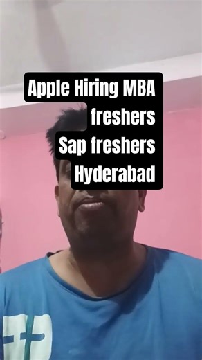 Apple Hiring SAP Functional Consultant in Hyderabad 🔥 MBA Freshers