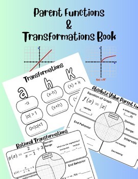 Parent Functions & Transformations Book