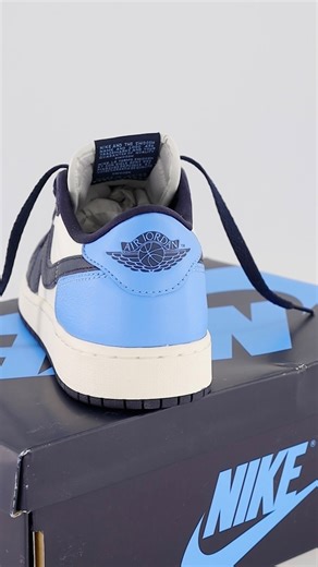 3.4K views · 14 reactions | The Jordan 1 Low OG Obsidian UNC brings back a color scheme inspired by Michael Jordan’s alma mater, the University of North Carolina. Featuring an all-leather upper, this low-top iteration mirrors the beloved AJ1 High “Obsidian” with obsidian overlays, a university blue heel, and a sail base for a clean yet bold contrast. Shop at Court Order, online and in-stores. #CourtOrderza #Sneakers #Sneakerhead #NewSneakers #Jordan1 | Court Order | Facebook