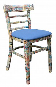 Comic decoupage chair