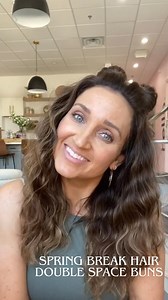 Double the space buns, double the fun! Here's a super easy hairstyle that's perfect for spring break! Save for when you're at the beach 🏖️ | Cute Girls Hairstyles