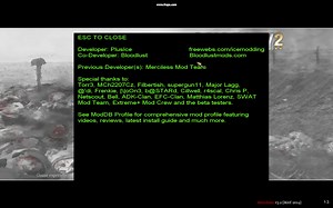 Credits Menu Update video - Merciless Mod 2 V3  for Call of Duty 2