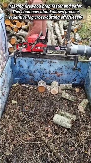 Homemade Wood Processor for Safer Firewood Preparation.