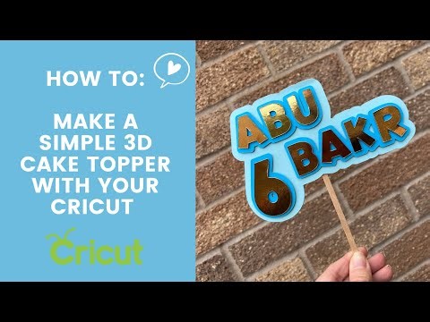 HOW TO MAKE A 3D CAKE TOPPER ON A CRICUT USING OFFSET = Full Easy to Follow Tutorial