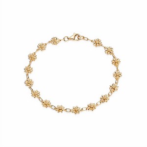 Daisy Chain Bracelet 18ct Gold Plate