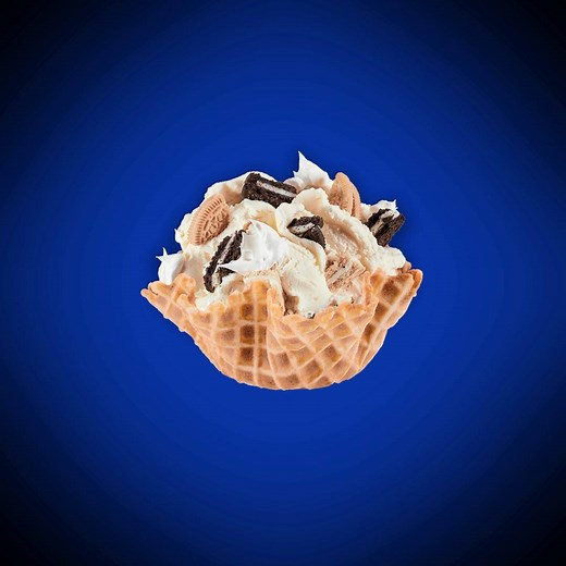 Did you know that Cookies Make Everything Batter™? 🍪😋 Cake Batter Ice Cream® perfectly paired with GOLDEN OREO® Cookies in a NEW Ice Cream Creation™ | Cold Stone Creamery
