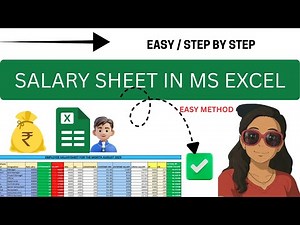 " Salary Sheet in MS Excel | Easy Step by Step Guide" HRA DA PF ESI