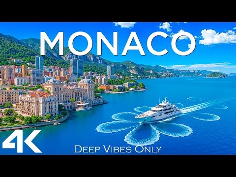 Monaco 4K 🇲🇨 Glamorous Mediterranean Coast & Cinematic Vibes with Deep House Music