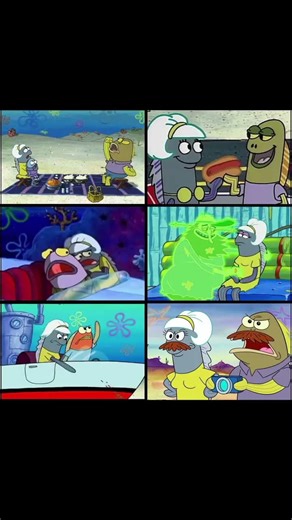 this lady gets all he fish #spongebob #fish