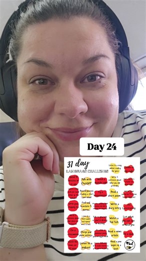 Day 24: Listen to a Podcast 🎧 Podcasts are a fantastic way to improve your Spanish! You can train your ear to different accents, pick up natural expressions, and practise listening while doing other things - like walking, cooking, or relaxing. Here are 4 great podcasts I recommend 👇 @becomingniguiri @coffeebreakspanish @hoy.hablamos and "newsinslowspanish" 💡Tip: Don’t worry about understanding every word. Focus on the gist - your brain will start recognising more over time! | The Language Jea