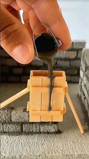 Mini House with Real Garage Door 🚗🏠 | DIY Miniature House #shorts