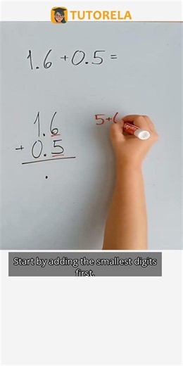 Decimal Addition Explained: 1.6 + 0.5 Solved #Math #DecimalFractions-Basic