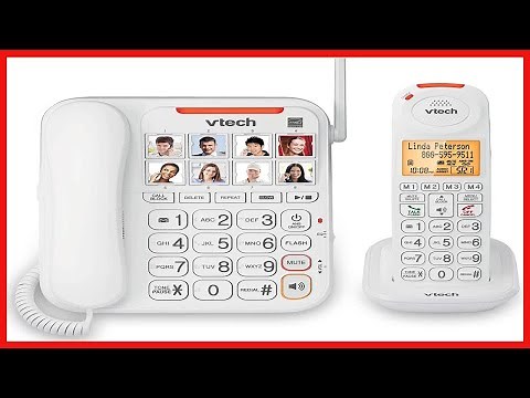 VTech SN5147 Amplified Corded/Cordless Senior Phone with Answering Machine, Call Blocking