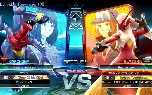 【宝可梦铁拳DX】烈咬陆鲨vs日本玛狃拉/火焰鸡Bluerose 3 3战