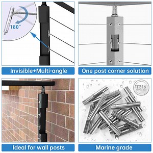 Muzata Cable Railing invisible terminal T316 CR07