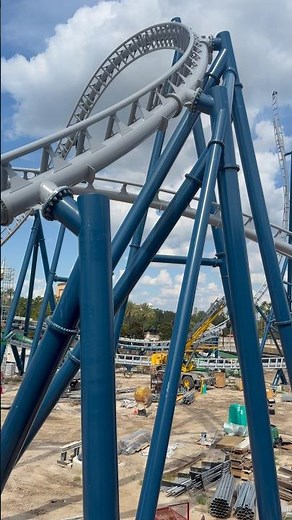 Fast and Furious Roller Coaster 🎢 Construction #rollercoaster #coasterculture #themepark
