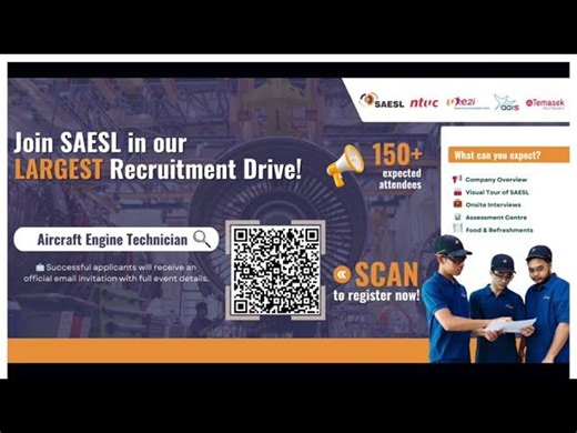 SAESL Recruitment Drive 2025 | Singapore Aero Engine Services Private Limited (SAESL)