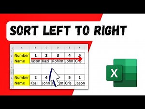How to Sort Data From Left to Right in Excel