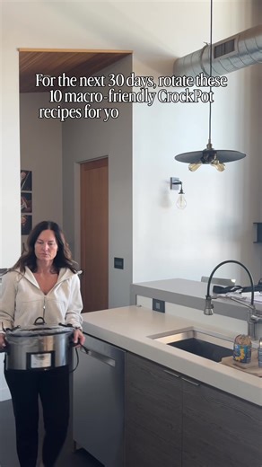 Comment CROCKPOT for 10 free, protein-packed, macro-friendly recipes. ⬇️ Dinnertime doesn’t cause stress when you can simply dump the ingredients into the slow cooker, set it & forget it every day for 30 days! 🙌 Share this with another busy midlife mama who needs it! #crockpotrecipes #crockpotmeals #highproteindinner #midlifehealth #midlifenutrition