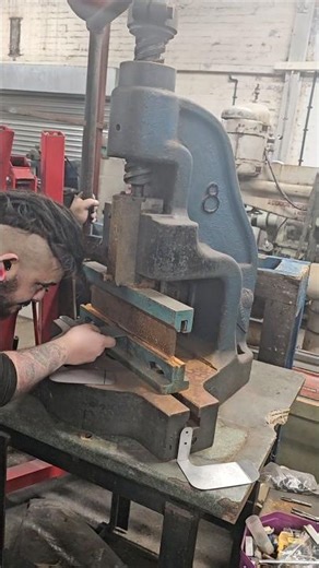 Making guards by hand and bending them using the fly press. #flypress #bending #profiles #metalwork