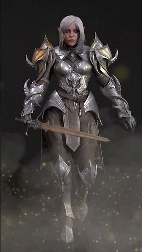 A dark elf war queen armored in wrath and fire beauty forged in vengeance. 🔥⚔️ #Shorts #UnrealEngine