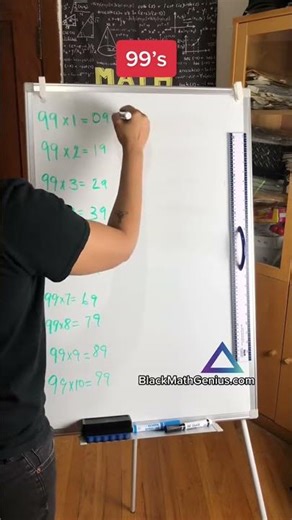 Patterns in #multiplication! 99’s #MooreMathGeniuses #BlackMathGenius #learnmath #Math #Edpost