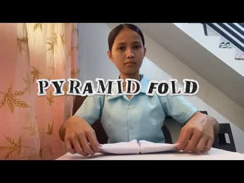 Napkin Folding✨ (Pyramid Fold , Rosebud Fold)