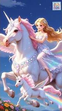 🦄👸 Princess with Unicorn in Magical Garden | Cartoon Story | Fairy Tale 🌸✨