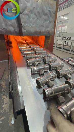 Bright annealing heat treatment of stainless steel compression pipe #annealing #furnace