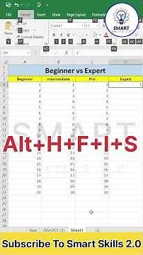 Serial Number shortcut In Excel | Automatic serial Number in Excel | Interview Questions In Excel