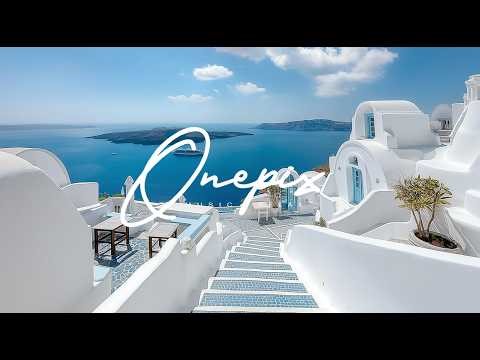 🇬🇷 Aegean Dawn: Intimate Classical Guitar & Strings | Santorini & Mykonos Architecture (2 Hours 4K)