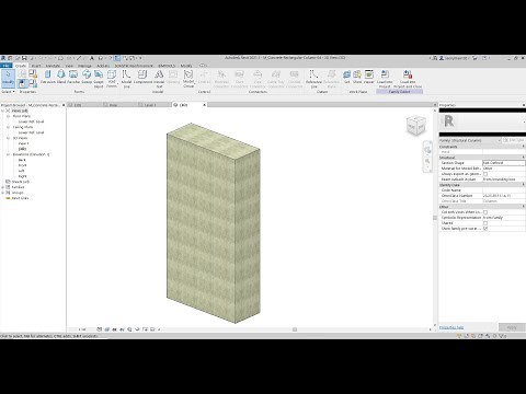 How to create the rectangular column section in Revit 2021