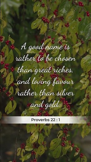 Proverbs 22:1 (KJV) | Bible Verse About God’s Blessings