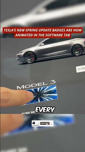 Tesla's New Spring Update: Badges are now animated in the software tab