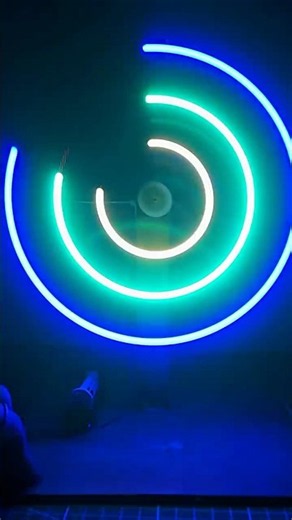 DIY RGB POV LED Fan 🌈 Amazing Persistence of Vision Science Experiment #shorts