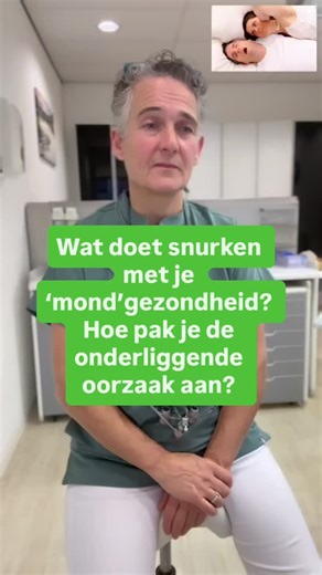 Wat doet snurken met je ‘mond’gezondheid? Hoe pak je de onderliggende oorzaak aan? Snurken is geen geluid. Het is een signaal. Snurk je ’s nachts of adem je vaak door je mond? Dan heeft dat direct invloed op je mondgezondheid en slaap. Snurken gaat meestal samen met mondademhaling. En dát kan leiden tot: • droge mond → meer kans op gaatjes • verkeerde tongpositie → verstoorde kaakgroei • diepe beet → pijn, slijtage en soms tandverlies • minder efficiënte zuurstofopname tijdens de slaap 👉 Het pr