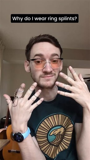 Jace Nicolas - Pacing Coach on Instagram: "Let's talk about ring splints! 💍 First and foremost: Not everyone who presents with hypermobility is symptomatic, and this specific abnormality is not terribly uncommon. But for many individuals with Ehlers-Danlos Syndrome and Hypermobility Spectrum Disorder, collagen is much weaker in the body, thus making negative symptoms more likely to occur. Connective tissues often need extra support when they are faulty, and that's where assistive devices come i